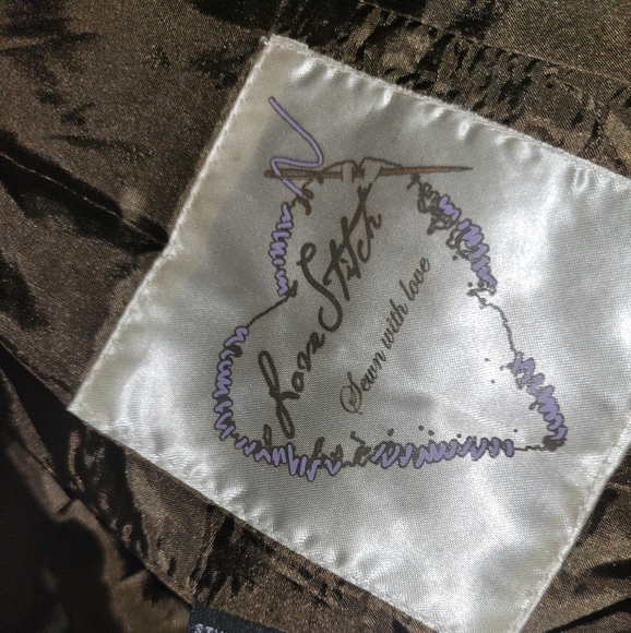 Love Stitch Jacket Olive Embroidered Women Size M NEW NWT - Picture 4 of 5